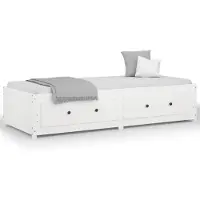 vidaXL Slaapbank zonder matras 90x200 cm massief grenenhout wit