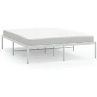 vidaXL Bedframe, metaal, wit, 150x200 cm