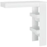 vidaXL Wandtafel, wit, 102x45x103,5 cm, houtvezel