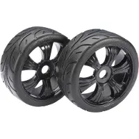 Absima 1:8 Buggy Complete wielen Street 6-spaaks Zwart 2 stuk(s)