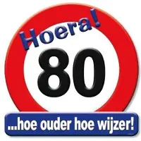 Paper Dreams Huldebord / deurbord - 80 jaar