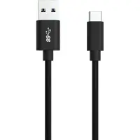 Ansmann 1700-0080 USB-kabel USB 3.2 Gen1 USB-A stekker, USB-C stekker 1.20 m Zwart Aluminium-stekker, TPE-mantel, Stekker past op beide manieren