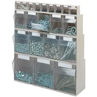 Lockweiler Opbergbakstelling | H207xB600xD172mm | 4 x D | kunststof wit | 1 stuk - 1500413 1500413