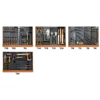 Beta 5904VU/2T Assortiment van 104 gereedschappen voor universeel gebruik in voorgevormde ABS inlegbakken - 059041070 059041070
