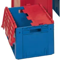 LA-KA-PE Scharnierdeksel | PP L600xB400mm | blauw met scharnier | 4 stuks - VTK/D600K BLAU