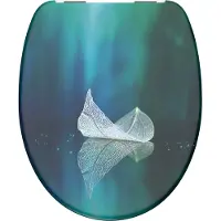 Schutte WC-Bril 82153 FALLEN LEAF - Duroplast - Soft Close - Verchroomde Scharnieren - Decor - 1-zijdige Print