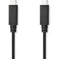 Nedis USB-C naar USB-C kabel zwart (1 meter)