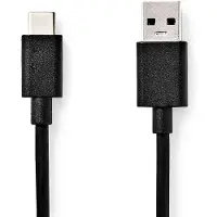 Nedis USB A naar USB C kabel | 1 meter | USB 3.0 (100% koper, Zwart)