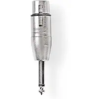 Nedis XLR-Adapter | XLR 3-Pins Female | 6,35 mm Male | Zilver | 10 Stuks | 1 stuks - CAGP15940ME CAGP15940ME