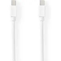 Nedis Mini DisplayPort-Kabel - DisplayPort 1.4 - Mini-DisplayPort Male - Mini-DisplayPort Male - 48 Gbps - Vernikkeld - 2.00 m - Rond - PVC - Wit - Blister