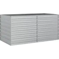 vidaXL Plantenbak verhoogd 160x80x77 cm gegalvaniseerd staal zilver