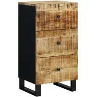 vidaXL Dressoir met 3 lades 40x33,5x75 cm massief mangohout