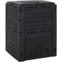 vidaXL Compostbak 280 L polypropeen zwart