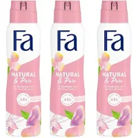 Fa Deospray Natural And Pure Rose - Voordeelverpakking 3 x 150 ml