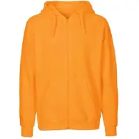 Neutral Fairtrade Men's Zip Hoodie met capuchon Okay Orange - M