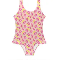 SLIPSTOP badpak Pomelo - roze met citroentjes