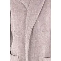 Tiseco Home Studio - Badjas DELUX - 100% katoen - 370 g/m² - badstof - unisex- riem en zakken - L/XL - Roze