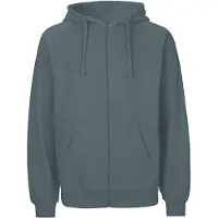 Neutral Fairtrade Men's Zip Hoodie met capuchon Teal - M