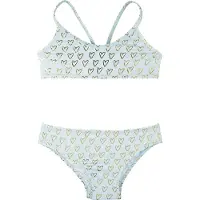 SLIPSTOP bikini Maya - zeegroen met goude hartjes