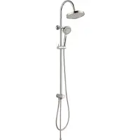 Schutte NIAGARA Rain Douchesysteem - Regendouche - Met Push-Button Omsteller - 104 cm Stang - Chroom