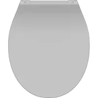 Schutte Toiletzitting Slim Grey Duroplast Ultra Dun Met Soft Close en Quick Release Gelakt Grijs