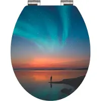 Schutte MDF High Gloss WC-bril POLAR LIGHTS met soft-close 80548