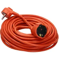 ORNO Verlengsnoer 25 meter - Verlengkabel max. 3680 Watt - voor buitengebruik en camping - Verlengsnoer buiten IP20 - 3 x 1,5 mm² - Oranje