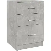 vidaXL Nachtkastje 40x40x63 cm bewerkt hout betongrijs