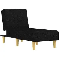 vidaXL Chaise longue stof zwart