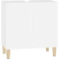 vidaXL Wastafelonderkast, wit, 58x33x60 cm, houtvezel