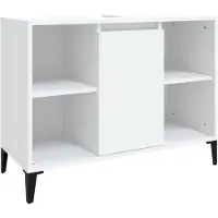 vidaXL Wastafelkast 80x33x60 cm bewerkt hout wit