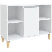 vidaXL Wastafelkast 80x33x60 cm bewerkt hout wit
