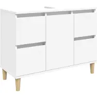 vidaXL Wastafelkast 80x33x60 cm bewerkt hout wit