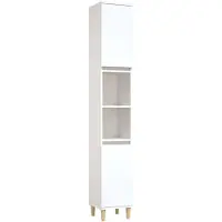 vidaXL Badmeubel, wit, 30x30x190 cm, van houtvezel