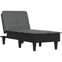vidaXL Chaise longue stof donkergrijs