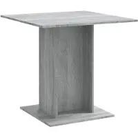 vidaXL Eettafel 80x80x75 cm bewerkt hout grijs sonoma eikenkleurig