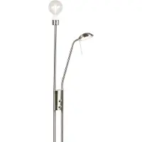 QAZQA Moderne vloerlamp staal dimbaar - Luxor