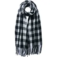 Juleeze Wintersjaal Dames 68x180 cm Zwart Wit Ruit Sjaal