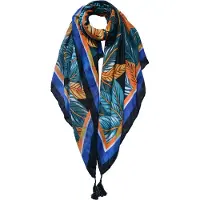 Juleeze Sjaal Dames Print 90x180 cm Oranje Synthetisch