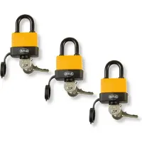AMIG Hangslot met Sleutel Ø7mm - Weerbestandig voor Buiten - Outdoor - Set 3 Stuks