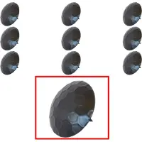 AMIG – Stalen Stoffeernagels Siernagels Meubelnagels Sierspijkers – ø40 x 32mm - Rond – Ruw Oppervlak – Zwart – Rustiek Ornament – 10 stuks