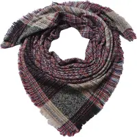Juleeze Wintersjaal Dames 130x130 cm Rood Polyester