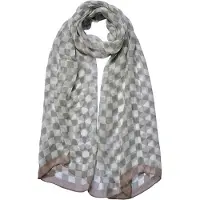 Juleeze Sjaal Dames Print 50x160 cm Groen Beige Synthetisch
