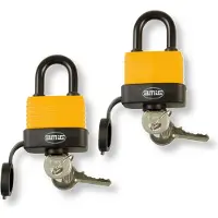 AMIG Hangslot met Sleutel Ø7mm - Weerbestandig voor Buiten - Outdoor - Set 2 Stuks