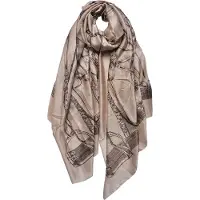 Juleeze Sjaal Dames Print 90x180 cm Beige Synthetisch