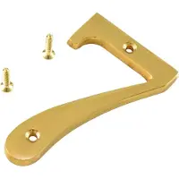 AMIG Huisnummer 7 - massief messing - 10cm - incl. bijpassende schroeven - gepolijst - goudkleur - Huisnummers