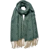 Juleeze Wintersjaal Dames 65x180 cm Groen Acryl