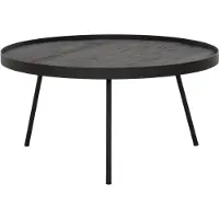 DTP Home Highlight Saturnus salontafel teakhout zwart 60x60x30cm