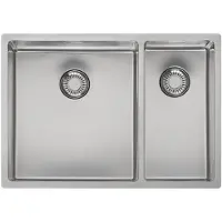 Reginox New Jersey 34x37+18x37 L OKG lang vlakbouw, onderbouw, vlakopbouw RVS R33012