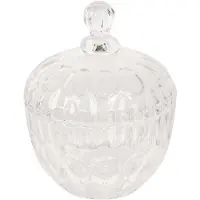 Clayre & Eef glazen pot, diameter 14 cm, hoogte 17 cm, glas